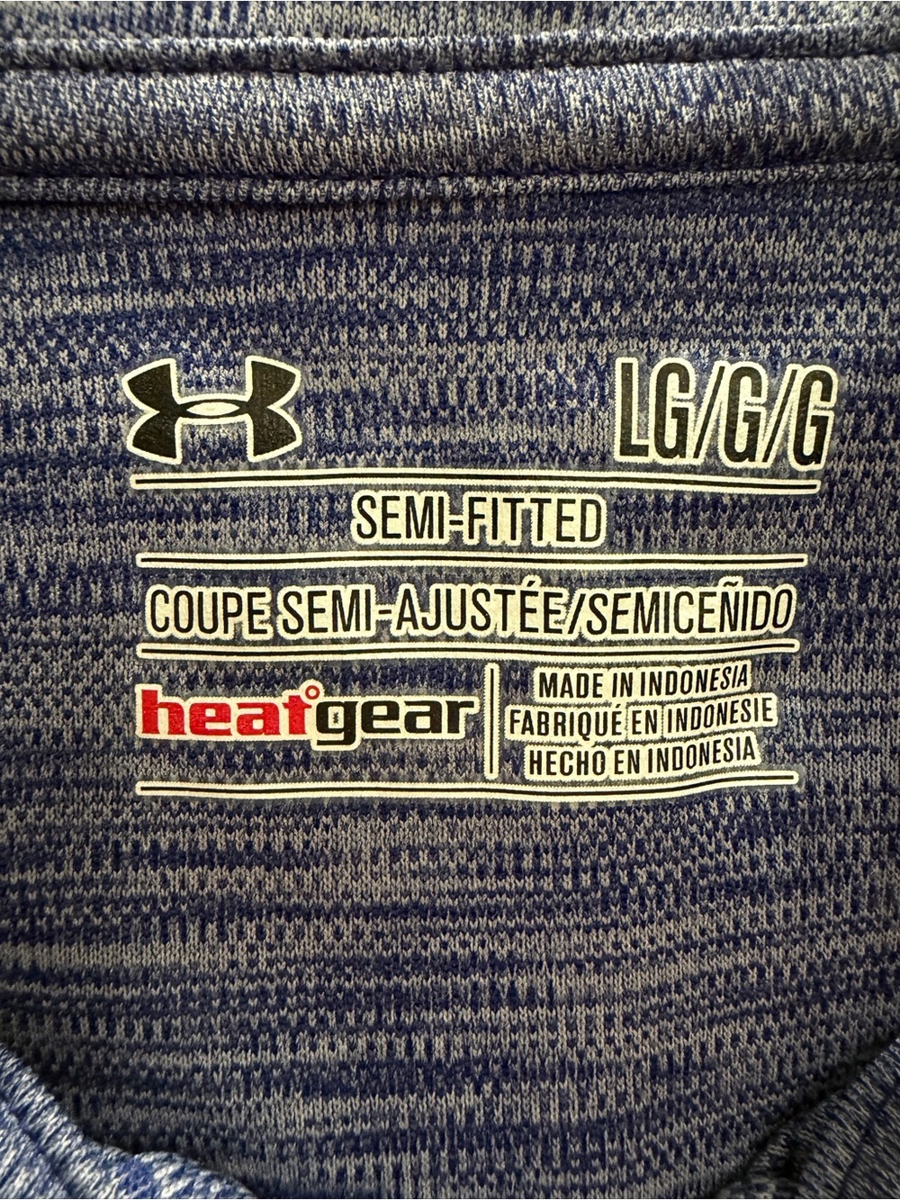 Under Armour | Purple and Blue Heather 1/4 Zip Pullover Heat Gear - Picture 3 of 7